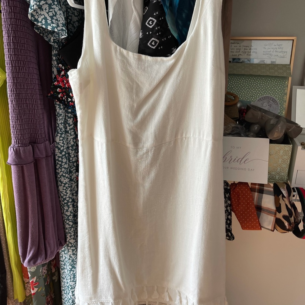 Lulus White Tassle dress